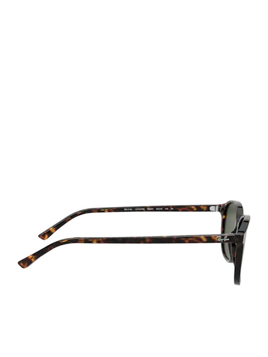 Ray Ban Leonard Unisex Sunglasses with Brown Tartaruga Plastic Frame and Green Lens RB2193 902/31