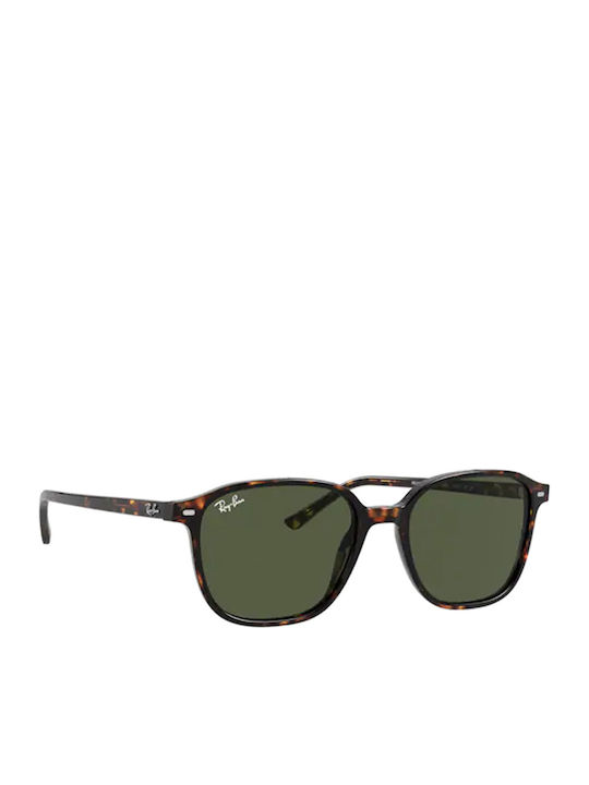 Ray Ban Leonard Unisex Sunglasses with Brown Tartaruga Plastic Frame and Green Lens RB2193 902/31