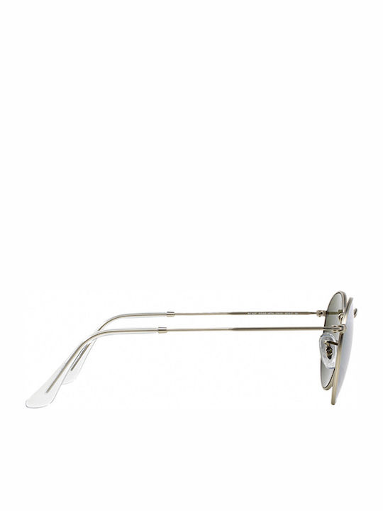 Ray Ban Round Metal Unisex Γυαλιά Ηλίου με Ασημί Μεταλλικό Σκελετό και Πράσινο Καθρέφτη Φακό RB3447 019/30