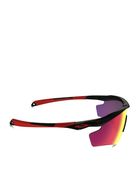 Oakley M2 Frame XL Men's Sunglasses with Black Plastic Frame and Purple Mirror Lens OO9343-08
