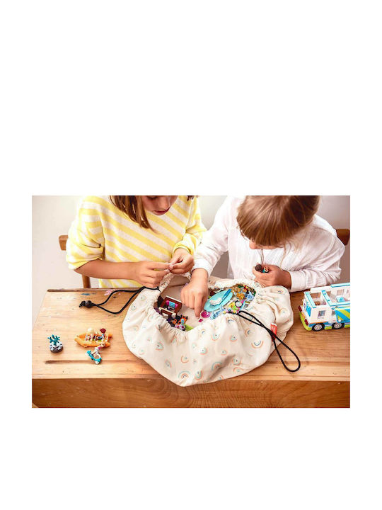 Play&go Saltea de Joacă pentru Copii din Țesătură Mini Rainbow Alb 40x40cm 1buc
