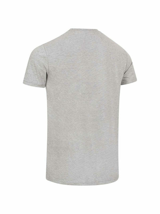 Lonsdale Kingswood Ανδρικό T-shirt Κοντομάνικο Marl Grey/Dark Navy