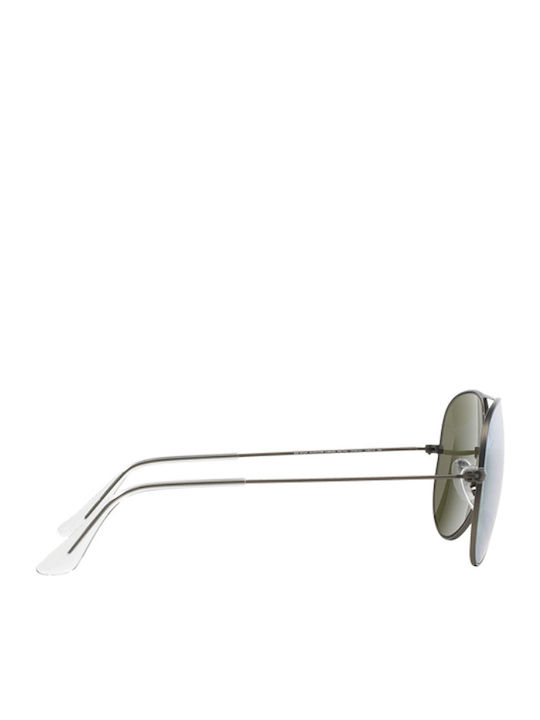 Ray Ban Aviator Unisex Sunglasses With Silver Metallic Frame And Silver Mirror Lens RB3025 029/30