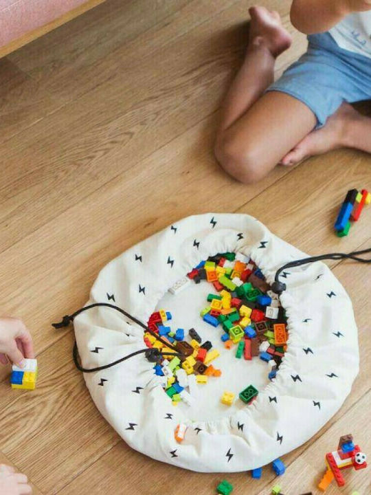 Play&go Children's Play Mat made of Fabric Mini Thunderbolt White 40cm 1pcs