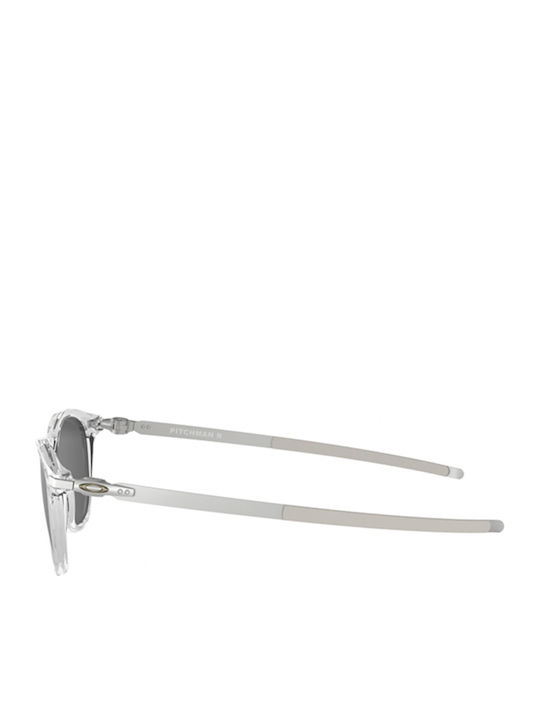 Oakley Pitchman R Men's Sunglasses with Transparent Plastic Frame and Black Mirror Lens OO9439-02