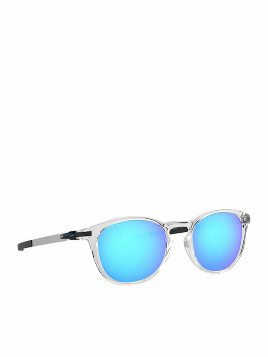 Oakley Pitchman R Men's Sunglasses with Transparent Plastic Frame and Light Blue Mirror Lens OO9439-04