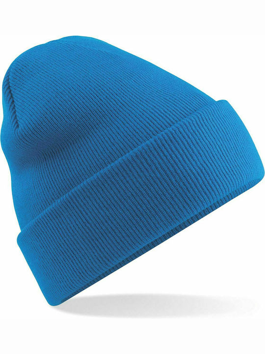 Beechfield B45 Knitted Beanie Cap Sapphire