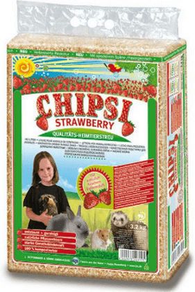 Chipsi Strawberry Hackschnitzel für Nagetierkäfig Mit Erdbeerduft 3,2 kg 3.2kg 06121