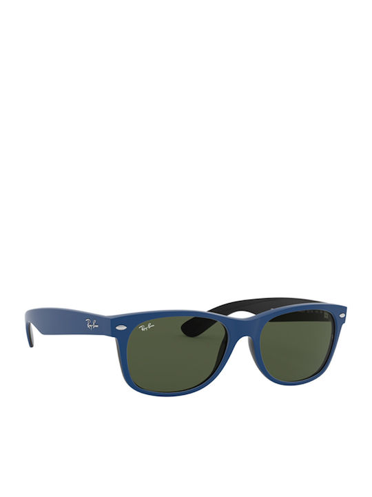 Ray Ban Wayfarer Унисекс Слънчеви очила с Черен Рамка и Зелен Леща RB2132 6463/31