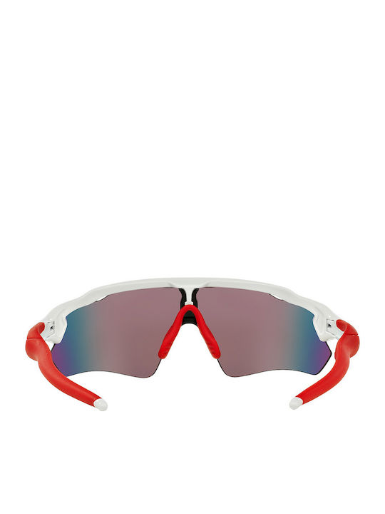 Oakley Radar Ev Path Ανδρικά Γυαλιά Ηλίου με Λευκό Κοκκάλινο Σκελετό και Μωβ Φακό OO9208-05