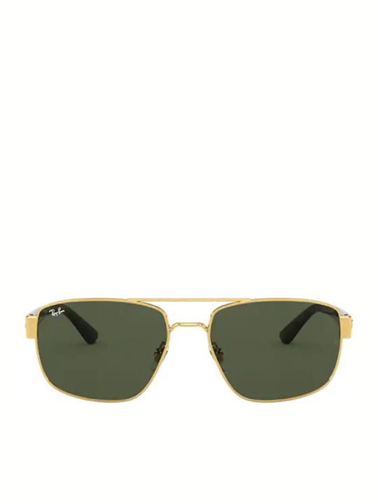 Ray Ban Мъжки Слънчеви Очила с Златна Рамка и Зелени Стъкла