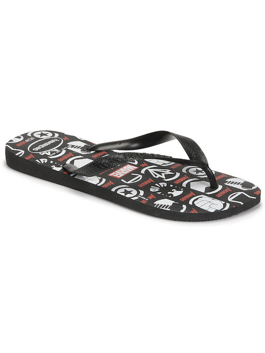 Havaianas Top Marvel Logomania Men's Flip Flops Black