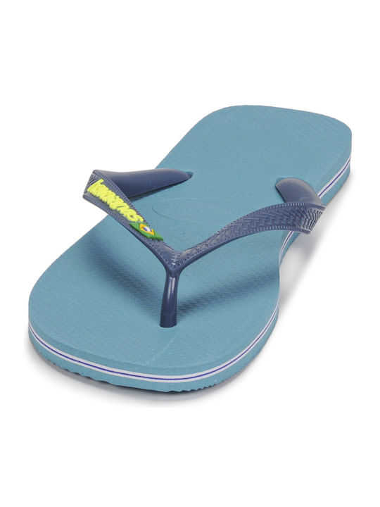 Brasil Logo Men's Flip Flops Blue