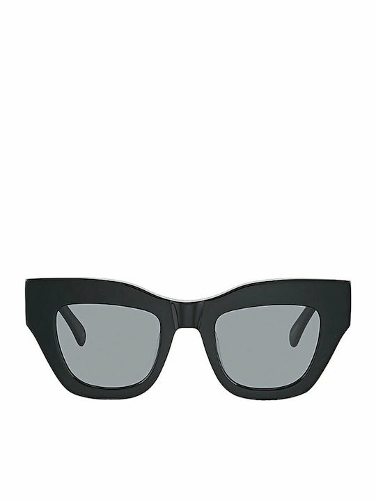 Oscar & Frank Haarlem Damen Sonnenbrille mit Schwarz Kunststoff Gestell und Schwarz Linse 016MB