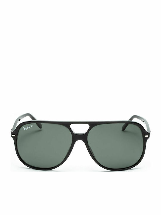 Ray Ban Мъжки Слънчеви Очила с Черна Пластмасова Рамка и Зелени Поляризирани Стъкла