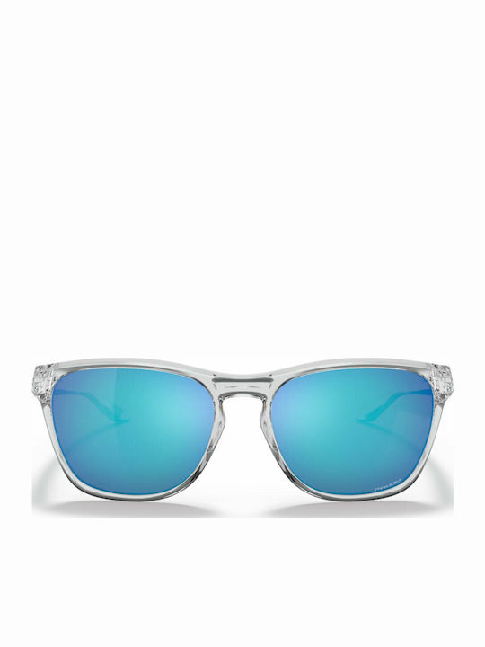Oakley Manorburn Ανδρικά Γυαλιά Ηλίου με Διάφανο Κοκκάλινο Σκελετό και Μπλε Καθρέφτη Φακό