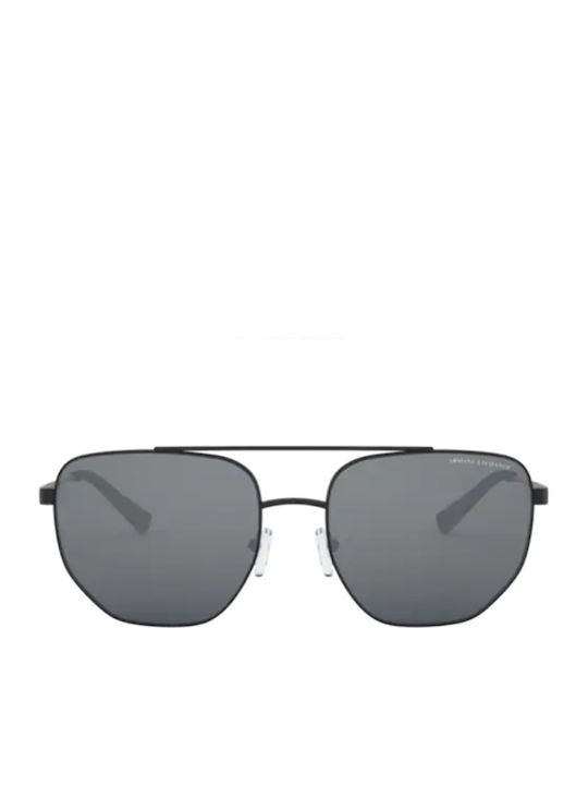 Armani Exchange Sonnenbrillen mit Schwarz Rahmen und Schwarz Spiegel Linse AX2033S 60636G