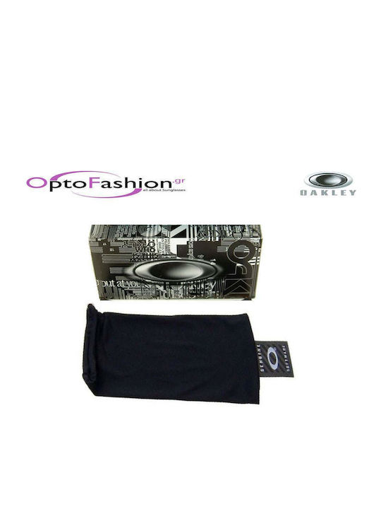 Oakley Holbrook Metal Bărbătești Ochelari de soare cu Negru Cadru și Verde Oglindă Lentilă