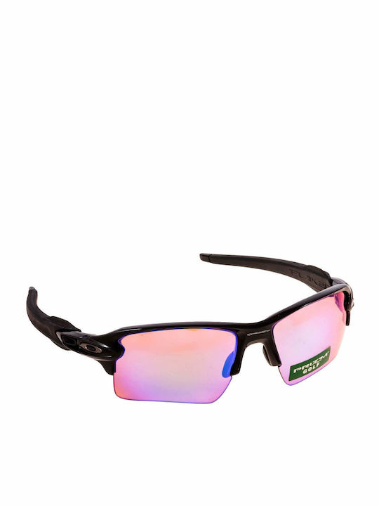 Oakley Flak 2.0 XL Prizm Golf Мъжки Слънчеви Очила с Черна Пластмасова Рамка и Лилави Огледални Стъкла OO9188-05