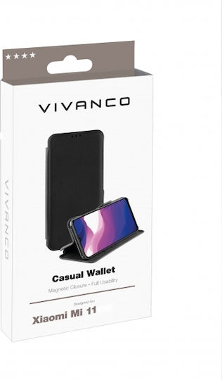 Vivanco Casual Wallet Δερματίνης Μαύρο (Xiaomi Mi 11)