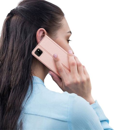 Dux Ducis Skin Pro Книга Изкуствена кожа Розово злато (Huawei Y5p)