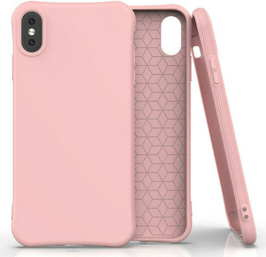 Hurtel Back Cover Σιλικόνης Ροζ (iPhone XS Max)