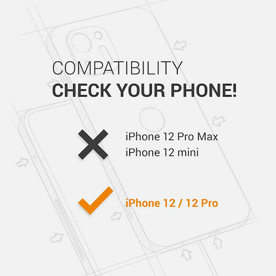 KWmobile Flexible Rubber Back Cover Silicone Black (iPhone 12 / 12 Pro)