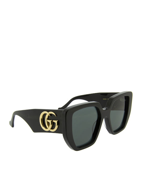 Gucci Γυναικεία Γυαλιά Ηλίου με Μαύρο Κοκκάλινο Σκελετό και Μαύρο Φακό GG0956S 003