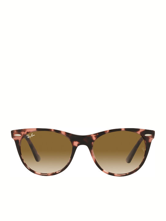 Ray Ban Wayfarer II Унисекс Слънчеви Очила с Кафяви Костенуркови Пластмасови Рамки и Кафяви Преливащи Стъкла