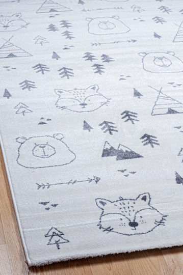 Klonaras Kids Synthetic Rug 858 160x230cm 10mm Cream-Black
