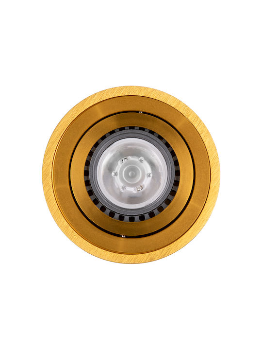 GloboStar AKIRA Round Single Spot with Socket GU10 in Gold Color