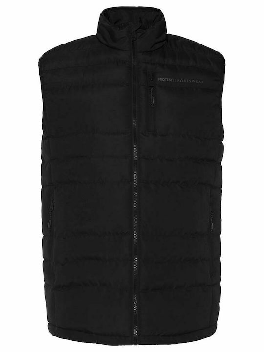 Ärmellos Jacke Puffer Schwarz
