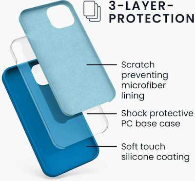 KWmobile Rubberized Silicone Back Cover Blue Reef (iPhone 13)