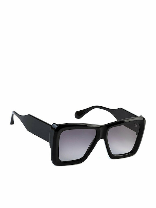 Gigi Barcelona Nicole Women's Sunglasses with Black Plastic Frame and Black Polarized Lens 6456/1