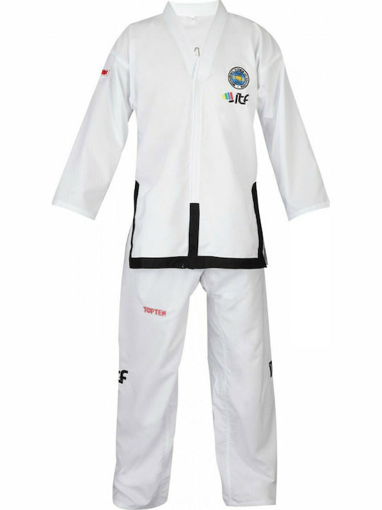 Top Ten Diamond ITF Taekwondo Dobok Adults/Kids White