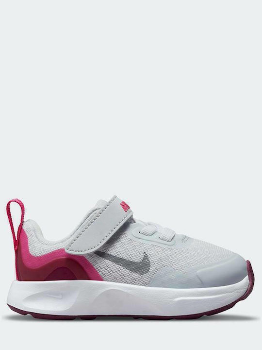 Wearallday Kids Sports Shoes Running with Hoop & Loop Closure Gray