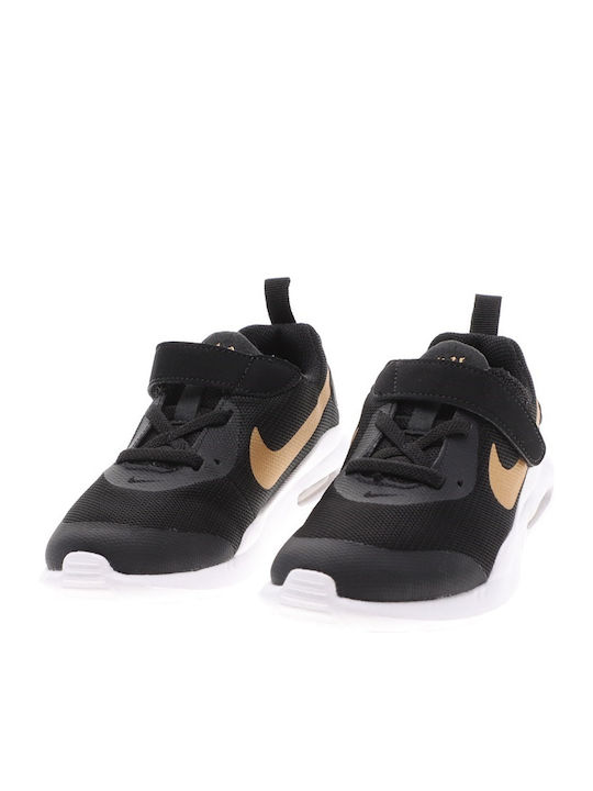Air Max Oketo VTB PSV Kids Sports Shoes Running with Hoop & Loop Closure Black