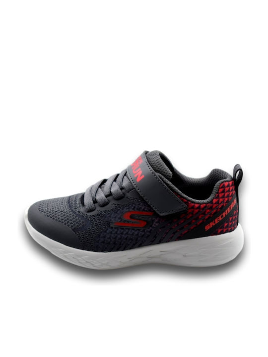 Go Run Kids Sports Shoes Running with Hoop & Loop Closure Gray