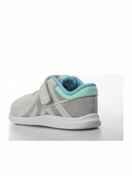 Revolution Revolution 4 TD Kids Sports Shoes Running with Hoop & Loop Closure Pure Platinum / Metallic Silver