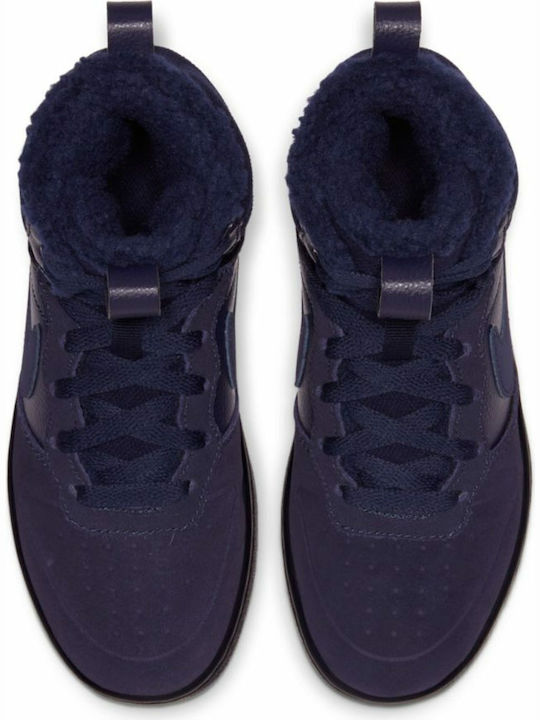 Hof Court Borough Mid 2 Kinder Sportschuhe Basketball mit Schnürsenkeln Marineblau