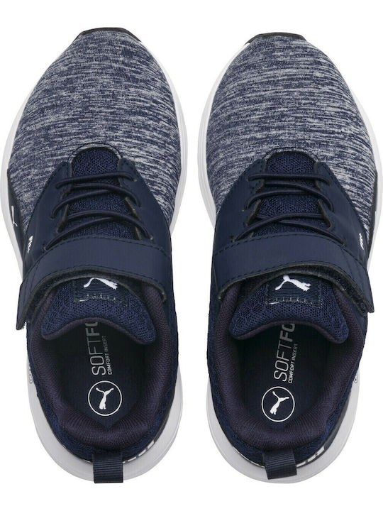 Comet V Kids Sports Shoes Running with Hoop & Loop Closure Navy Blue