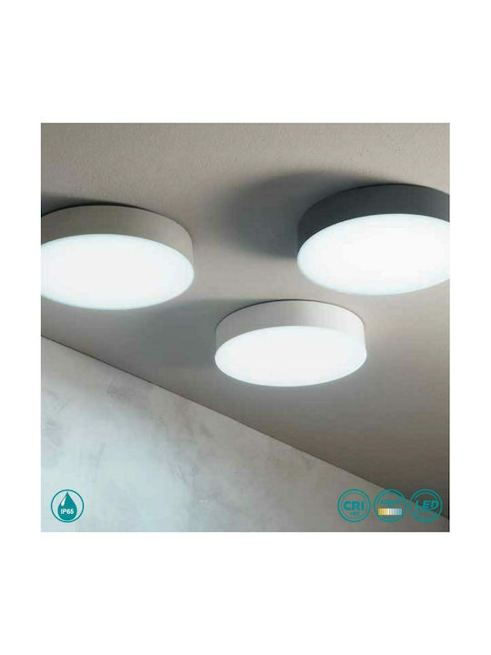 Ondaluce Nilo Outdoor Ceiling Flush Mount in Silver Color Pl.Nilo/Silver