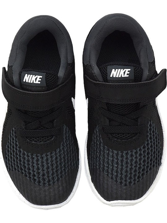 Revolution Revolution 4 I Kids Sports Shoes Running with Hoop & Loop Closure Black / White / Anthracite