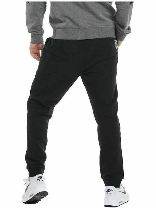 Body Action Men's Fleece Sweatpants with Rubber Black