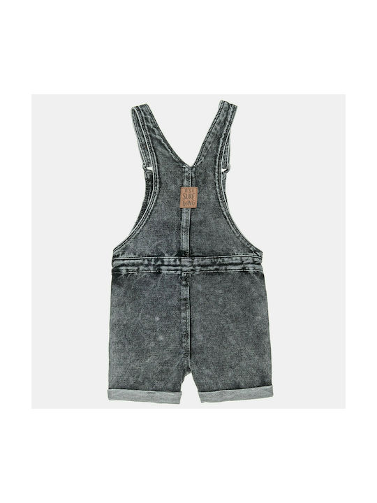 Alouette Kids Denim Overall Χρώματα Πρακτικά Πλάγια Κουμπι Gray