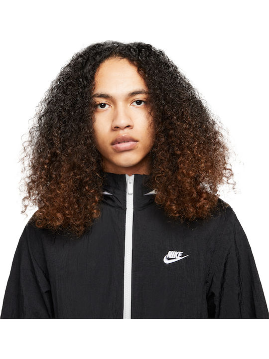 Sportswear Sport Essentials Σετ Φόρμας Γυαλιστερό με Λάστιχο Μαύρο