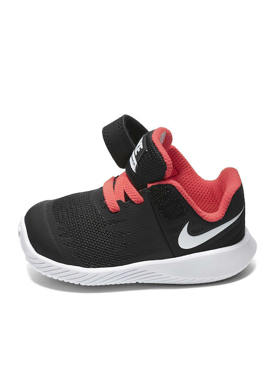 Star Runner TDV Kids Sports Shoes Running with Hoop & Loop Closure Black