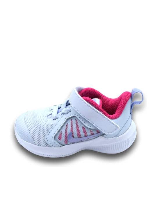 Downshifter Downshifter 10 Kids Sports Shoes Running with Hoop & Loop Closure Light Blue