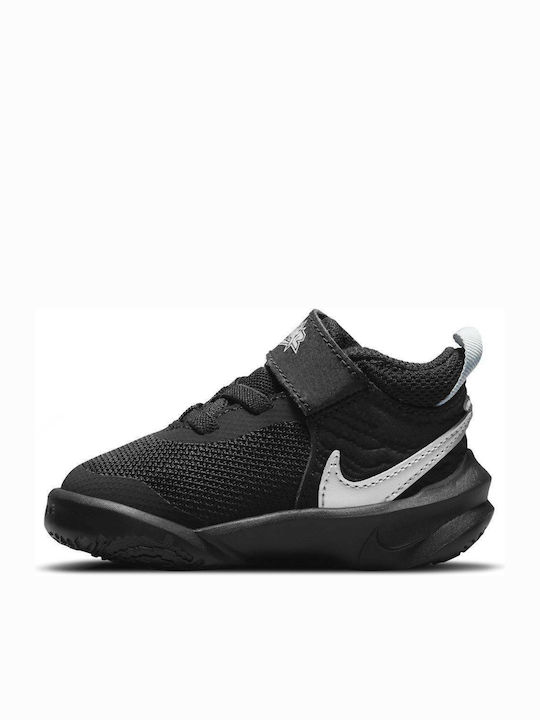 Team Hustle D 10 TD Αθλητικά Παιδικά Παπούτσια Running με Σκρατς Black / Volt / White / Metallic Silver