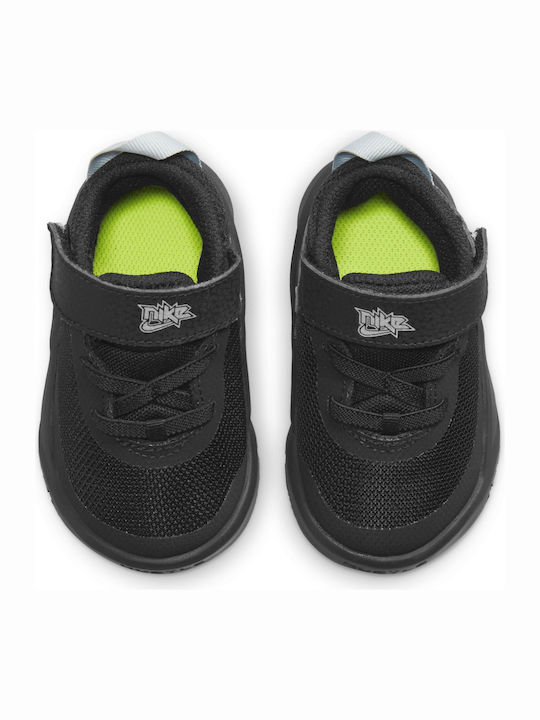 Team Hustle D 10 TD Αθλητικά Παιδικά Παπούτσια Running με Σκρατς Black / Volt / White / Metallic Silver